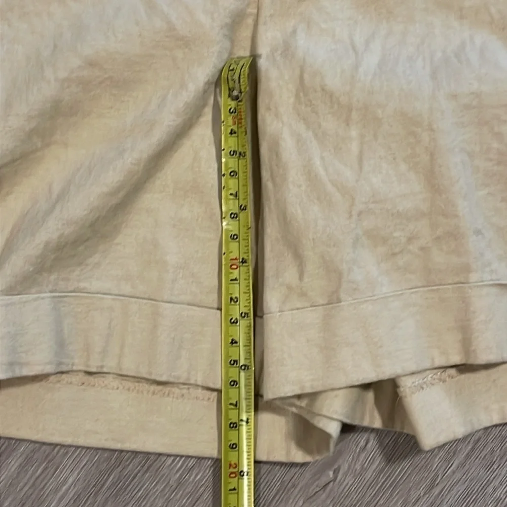 Ava + Viv Women Shorts Size 18 Khaki Cotton Linen Relax Fit High Waist Preppy